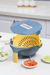 Multifunctional 9 in 1 Vegetable Cutter With Drain Basket