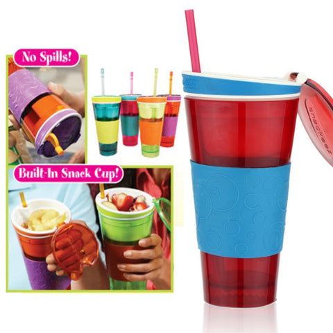 Snackeez 2-in-1 Snack and Drink Portable Cup